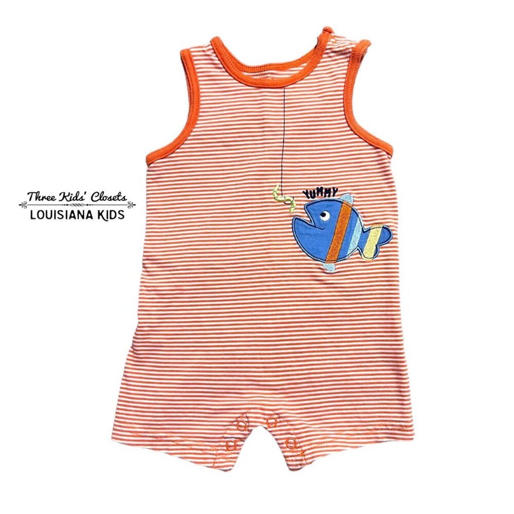 Carter's 6m Fish Appliqué Romper